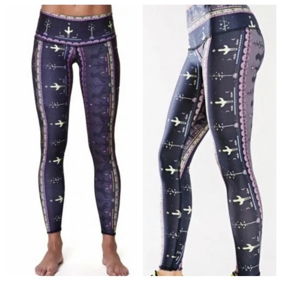 Teeki Wild and Free Desert Cactus Moon Horse Southwestern Boho Leggings - Picture 7 of 7